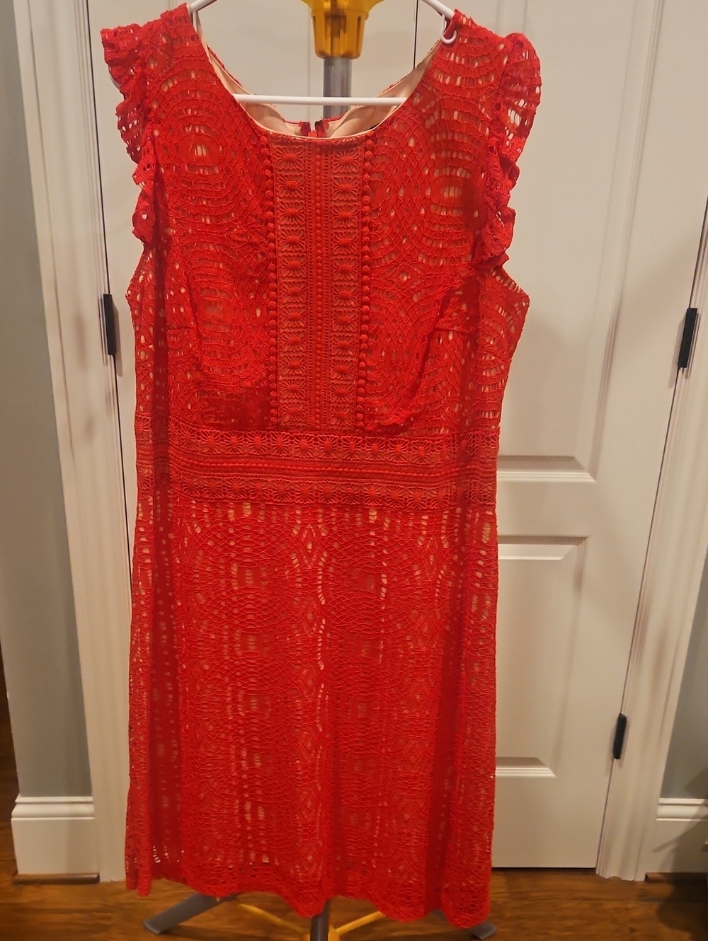 Sangria Red Lace Sleeveless Women's Dress Size 14
